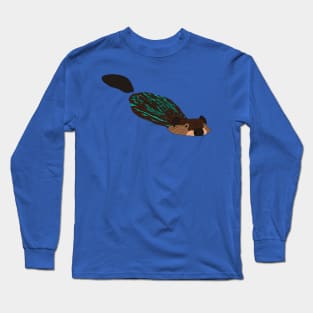 Beaver Swimming Long Sleeve T-Shirt